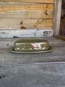 Vintage Homer Laughlin Castilian Green Butterdose mit Deckel Top Zustand - Bild 1 von 8