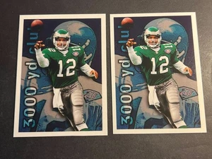 1995 Topps falta lámina y pruebas traseras en blanco 3.000 yardas Club Randall Cunningham - Imagen 1 de 2