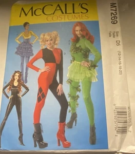 McCall's Costume Pattern M7269 Poisen Ivy, Cat Woman,Harley Quinn, New Size12-20 - Picture 1 of 4