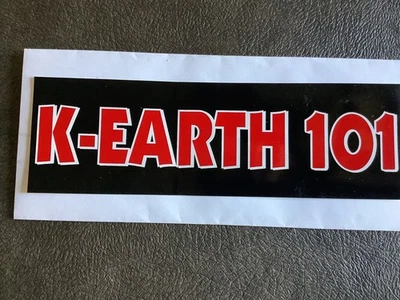Pegatina parachoques K-EARTH 101 FM California - LA Radio estilo vintage vinilo años 80 90 Foto 1 de 3