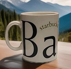 Starbucks 2003 Bali City Mug Kaffeetasse Tiki 12 oz Tee Grün Weiß Sammler - Bild 1 von 6
