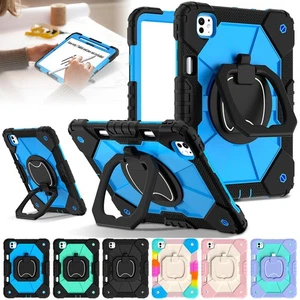 For iPad Pro 11" Case M5 2025 / M4 2024, Shockproof Cover w/ 360° Rotating Stand - Picture 1 of 21