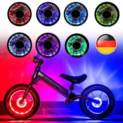 LED Kinder Roller Licht USB Wiederaufladbar Speichenlichter 7 Farben 18 Modi! - Bild 1 von 4