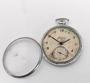 Vintage CASE Pocket Watch USSR MOLNIJA SOVIET Watch Parts - Picture 1 of 6