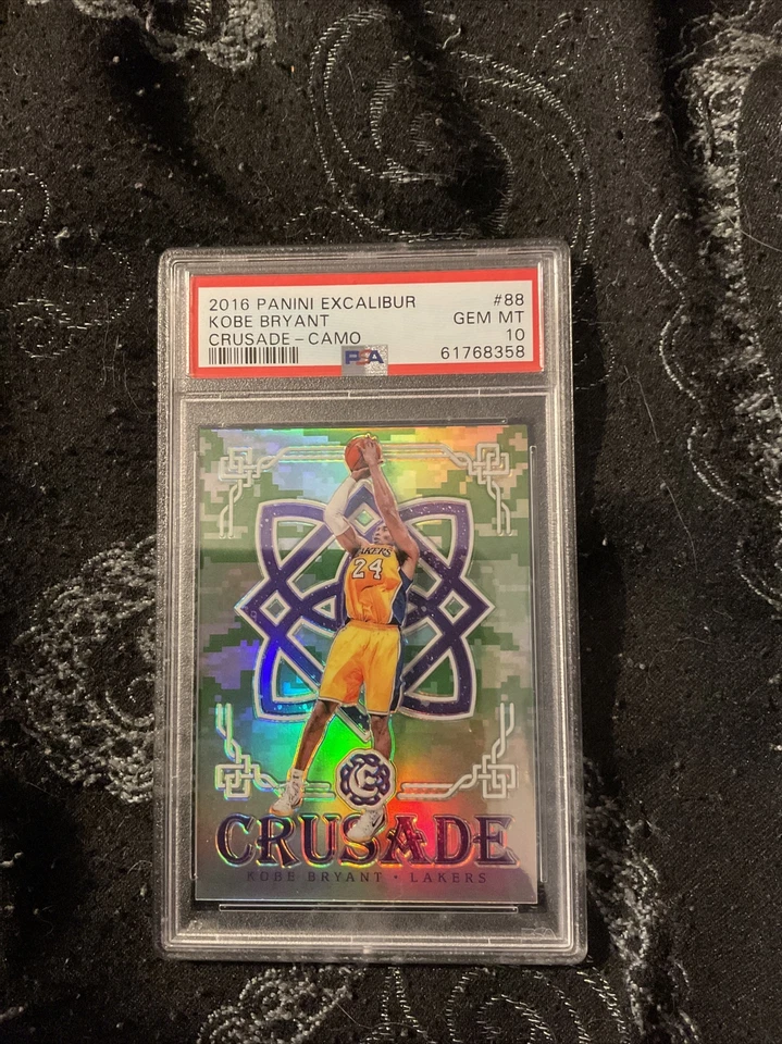 2016 panini exalibur crusade camo #88 kobe Bryant gem mint psa 10 - Image 1 of 2