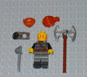 NEU LEGO Castle Wikinger Krieger AXE Barbarenmesser Bartrüstung 31132 21343 RPG - Bild 1 von 1