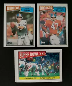 1987 Topps Football ~ DENVER BRONCOS *1986 AFC Champions ~ 14 Card Team Set - Picture 1 of 7
