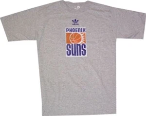 Phoenix Suns Throwback Distressed Logo graues Shirt Adidas Herren übergroß klein - Bild 1 von 1