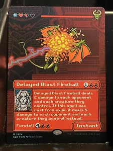 Delayed Blast Fireball #1824 BORDERLESS FOIL NM Extra Life Secret Lair MTG Magic - Picture 1 of 1