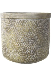 Urban Trends runder Zementtopf mit brauner Oberfläche 53873 - Bild 1 von 1