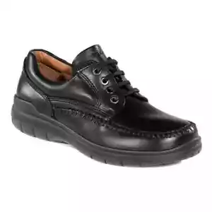 Ecco Schuhe Herren Schwarz Leder Schnürschuhe Seawalker Sneaker Halbschuhe Größe 12 - Bild 1 von 10
