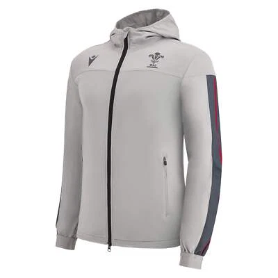 Official Macron Wales WRU Men's Rugby Full Length Zip Travel Jacket - RRP £60.00 - Image 1 of 4