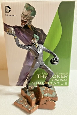 DC Collectibles~ SUPER VILLANOS ~ EL BROMISTA~pátina~ Mini estatua de 6,25"~2010~abierta Foto 1 de 4