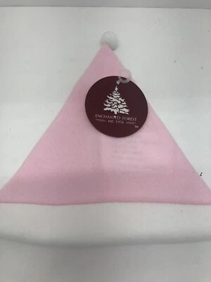 "Sombrero de Santa rosa con ribete blanco y bola blanca en la parte superior - 11"" X 10""" Foto 1 de 4