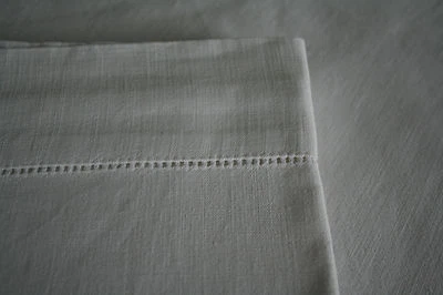 drap ancien en toile métis N°501,   246 x 145cm  ,petits jours , tissu - Photo 1/3