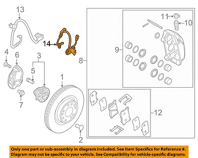 Sensor de velocidad delantero antibloqueo frenos ABS Genesis 2015 HYUNDAI OEM 59830B1030 Foto 1 de 2