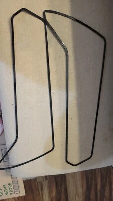 Tail Light Trim Rings 2p 2014-19 Chevy Corvette C7 Stainless Hydro Carbon Fiber - Image 1 of 3