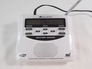 Midland WR-100 Digital Weather Public Hazard Alert Monitor NOAA Radio w/Adapter - Picture 1 of 7