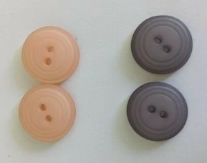 2 Round inlaid circles Plastic 2-hole 3/4" JHB BUTTONS (pick color) - Picture 1 of 3