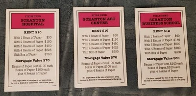 Office Monopoly - Replacement Property Deeds (You Choose) - FREE SHIPPING! - Image 1 of 4