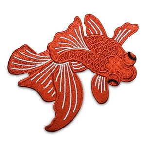 Koi Fisch Patch zum Aufbügeln | Japan Aufnäher, oranger Bügelflicken, Patches - Bild 1 von 5