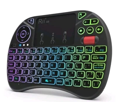 X8 Mini Keyboard2.4GHz Portable Wireless Keyboard with Touchpad MouseRGB Ba - Image 1 of 4