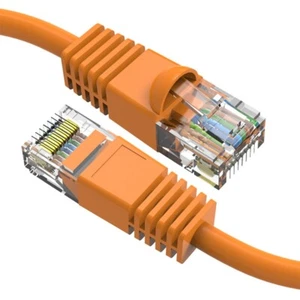 0.5FT Cat6 RJ45 Ethernet LAN Network UTP Patch Cable Snagless Pure Copper Orange - Picture 1 of 5