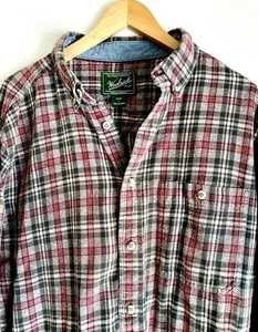 WOOLRICH Vintage Mens L Multicolor Long Sleeve Flannel Shirt - Picture 1 of 3