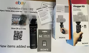 Sony Vlogger Accessory Kit | Shooting Grip + 64 GB Memory Card | Open Box - Picture 1 of 6