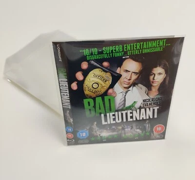 Blu-Ray Replacement Case Sleeve Clear Plastic with Flap 10/25/50/100