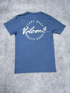 Volcom TShirt Mens Medium Graphic Blue Logo Short Sleeve Streetwear Skateboard - Picture 1 of 12