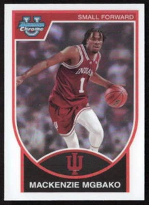 2023-24 Bowman University Chrome #07B-5 Mackenzie Mgbako 2007-08 Bowman Hoosiers - Foto 1 di 2
