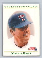 1991 Score #B7 Nolan Ryan Cooperstown Texas Rangers NM-MT
