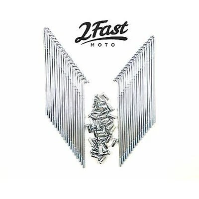 Juego de radios y pezones de rueda delantera de 18" enchapados en zinc para Honda CB350 360 CB400F-SKF Foto 1 de 4