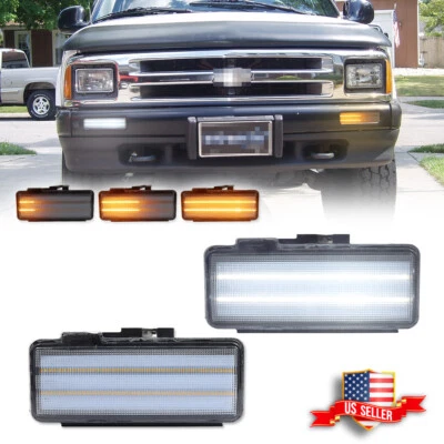 Lámpara de señal DRL delantera LED trasera transparente para 94-97 Chevy S10 Blazer GMC Sonoma Foto 1 de 4