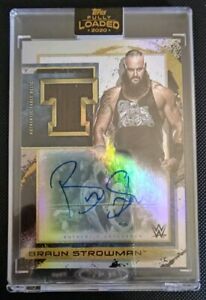 🔥BRAUN STROWMAN 2020 Topps WWE Fully Loaded T-BS TABLE RELIC AUTO 97/99🔥
