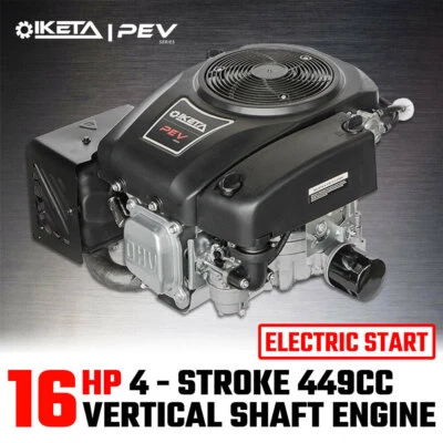 16HP Vertical Shaft Engine Lawn Mower Petrol Motor 4 Stroke OHV Ride On Mower - image 1 of 4