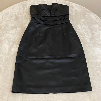 White House Black Market Womens Black Strapless Lined Sheath Dress Size 4 - Image 1 of 4