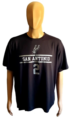 NBA TX3 Cool Mens Black Short Sleeve San Antonio Spurs Kawhi Leonard T-shirt XL Cover