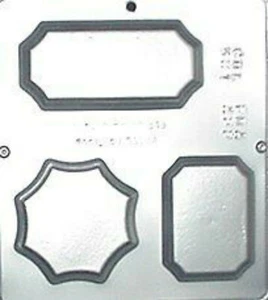 NEW Candy Mold 3 Cavity BASE PLAQUE Assortment Chocolate Plaster Clay - Picture 1 of 1