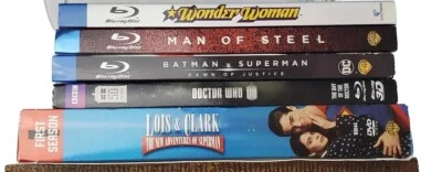 DVD Lot of 5 Superman Batman Wonder Woman DVD Movie Adult's Superheroes DC WB Foto 1 de 4