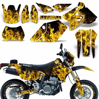 Calcomanías gráficas MX + # placas para Suzuki DRZ400 S/SM MTLTANK 2000-2023 ICE Y Foto 1 de 4