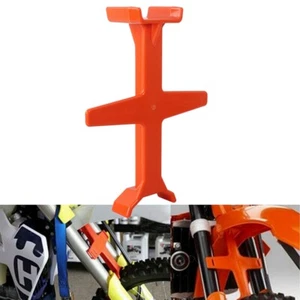 Motorcycle MX Dirt Bike Orange Fork Support Suspension Seal Saver Tie Down Brace - Picture 1 of 10