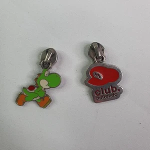 Early 2010s Club Nintendo Zip Pull Mario Yoshi Bag Zipper Metal Enamel - Bild 1 von 7