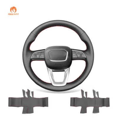 MEWANT Cubierta de volante de cuero PU perforado para Audi A4Allroad Q3 Q5 Q7 Q8 Foto 1 de 4