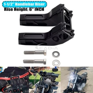 Club Style 1-1/2" Pullback Handlebar Riser For Harley Dyna Softail Sportster XL - Imagen 1 de 10