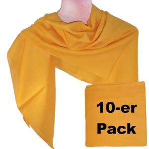 Wraps Yellow 10 Pack Cotton Solid Color Cloth Plain Accessory - Picture 1 of 1