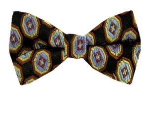 Boy's 100% Black Silk Designer Pre-Tied Woven Bowtie- NWT - Picture 1 of 1