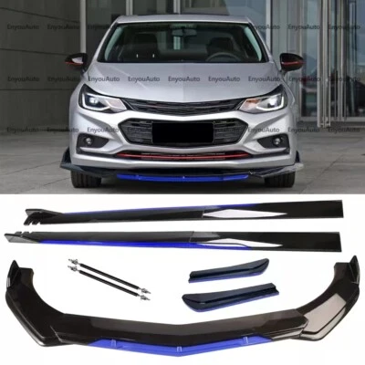 Front Bumper Lip 86" Side Skirt Rear Bumper Lip Black Blue For Chevrolet Impala Foto 1 de 4