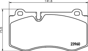 8DB 355 011-401 HELLA PAGID Brake Pad Set, disc brake for BRABUS,MERCEDES-BENZ - Picture 1 of 4